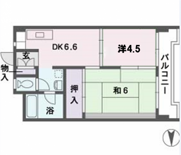 杉の宮マンション_203号室_間取